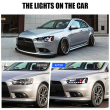 Load image into Gallery viewer, Mitsubishi Lancer EVO X 2008–2024 LED Headlights Assembly, RGB DRL, Sequential Turn Signals, Plug &amp; Play