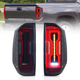 2014–2020 Toyota Tundra LED Tail Lights with Sequential Turn Signal, Smoked Lens, Start-up Animation (Pair)