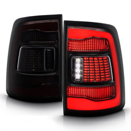 2009–2018 Dodge Ram 1500/2500/3500 LED Tail Lights with Start-up Animation, Sequential Turn Signal, Smoked Lens (Pair)