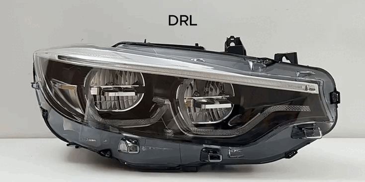 GTS Style LED Headlights for BMW 4-Series 2013-2020 F32 F82 F36 with Yellow DRL