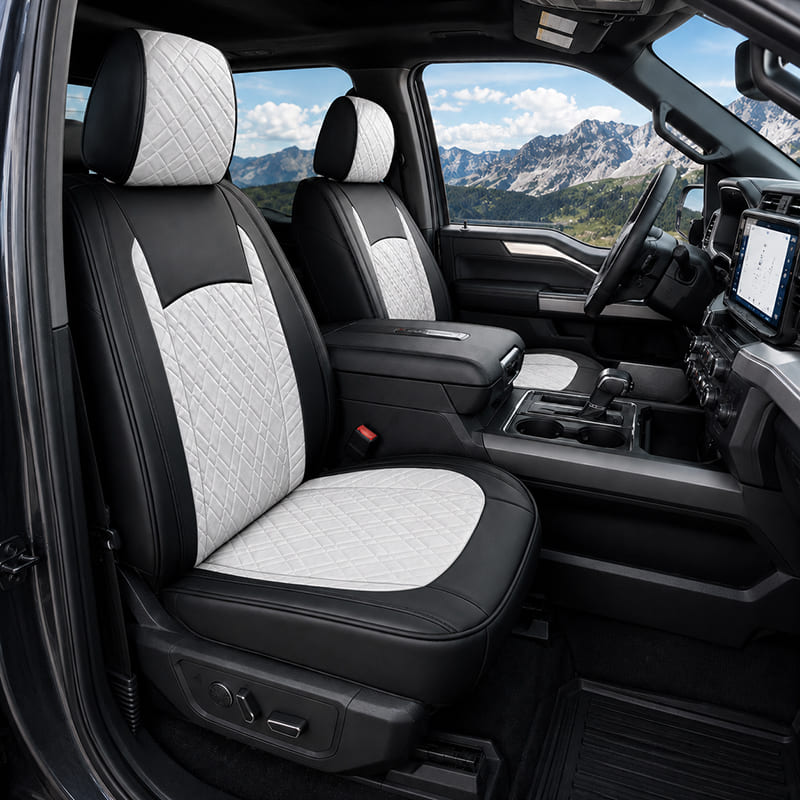 Custom For Ford F150 Car Seat Covers Full Set Compatible (2015-2026)