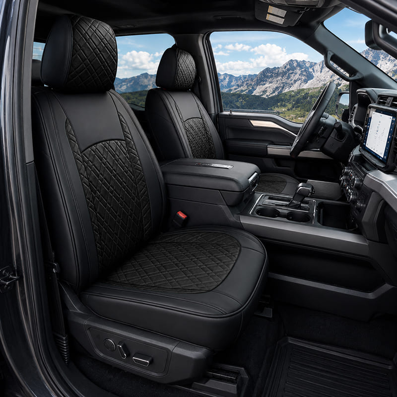Custom For Ford F150 Car Seat Covers Full Set Compatible (2015-2026)