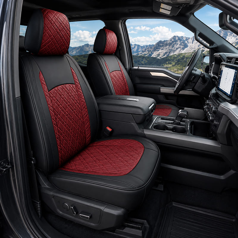 Custom For Ford F150 Car Seat Covers Full Set Compatible (2015-2026)