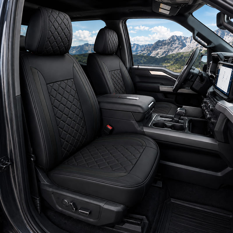 Custom For Ford F150 Car Seat Covers Full Set Compatible (2015-2026)