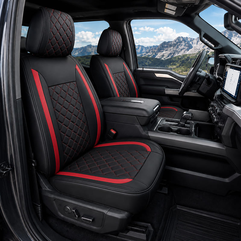 Custom For Ford F150 Car Seat Covers Full Set Compatible (2015-2026)