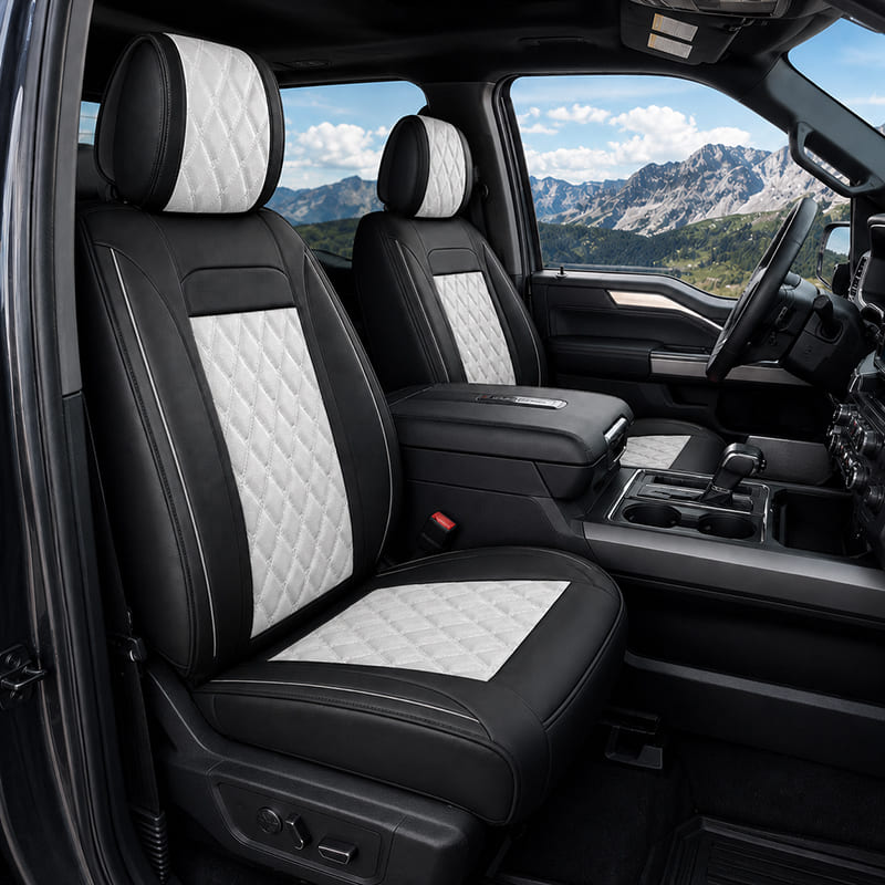 Custom For Ford F150 Car Seat Covers Full Set Compatible (2015-2026)
