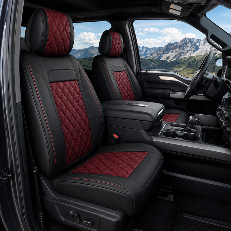 Custom For Ford F150 Car Seat Covers Full Set Compatible (2015-2026)