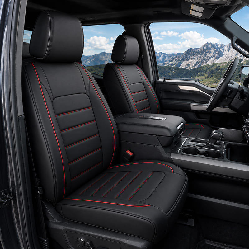 Custom For Ford F150 Car Seat Covers Full Set Compatible (2015-2026)
