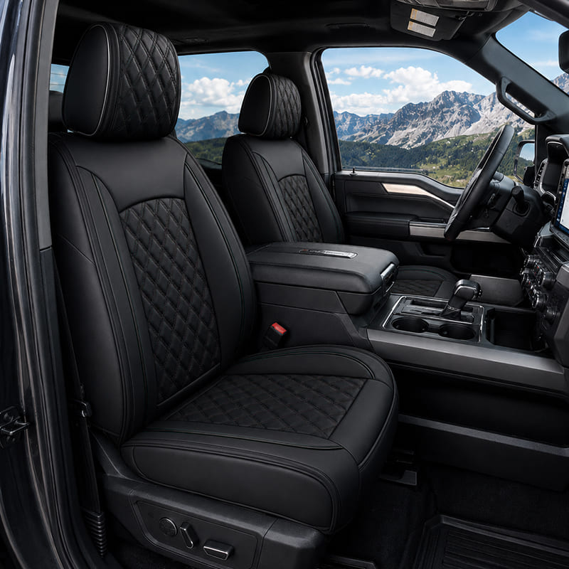 Custom For Ford F150 Car Seat Covers Full Set Compatible (2015-2026)