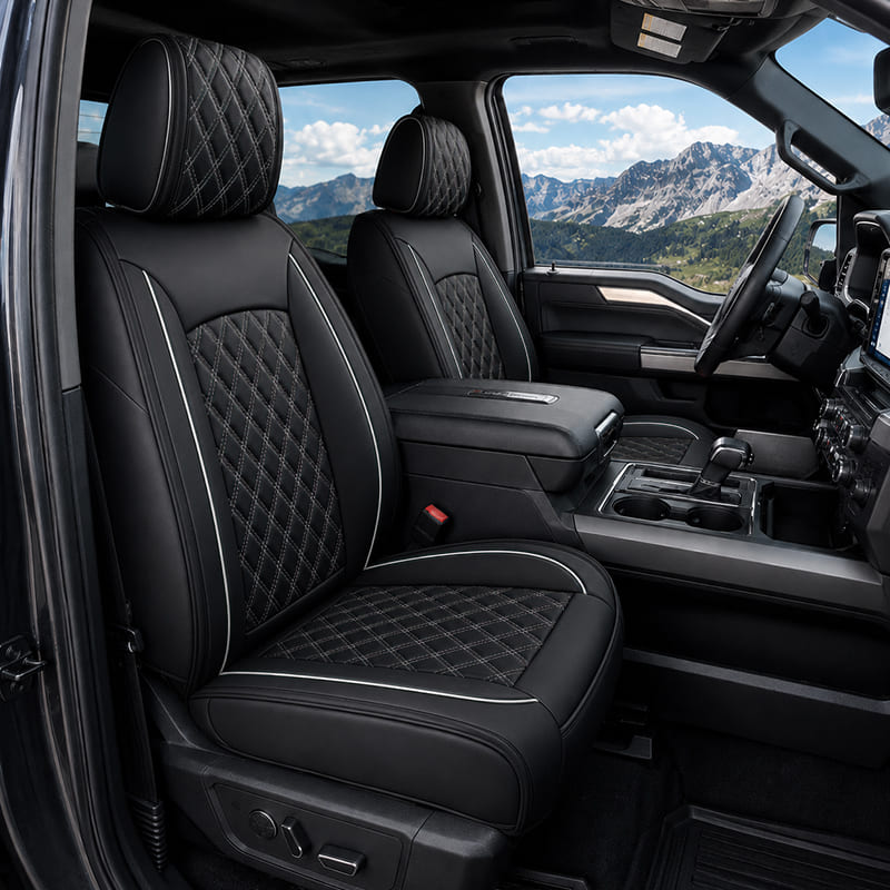 Custom For Ford F150 Car Seat Covers Full Set Compatible (2015-2026)