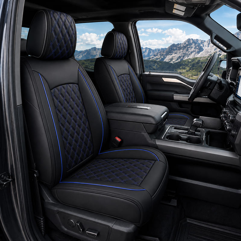 Custom For Ford F150 Car Seat Covers Full Set Compatible (2015-2026)