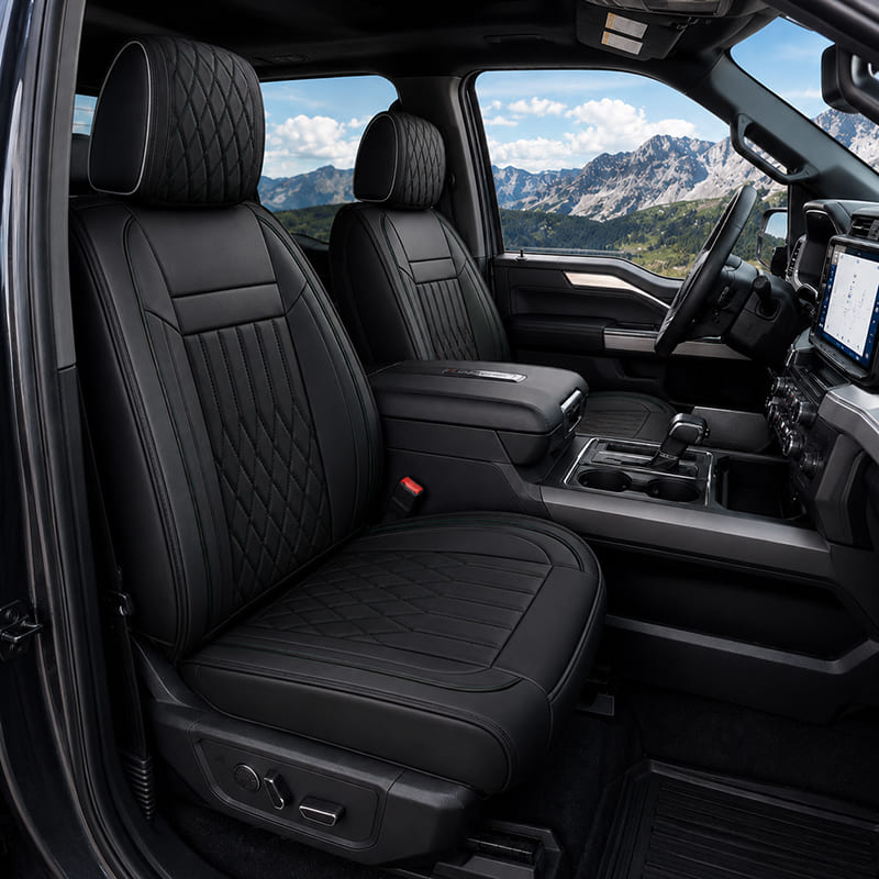 Custom For Ford F150 Car Seat Covers Full Set Compatible (2015-2026)