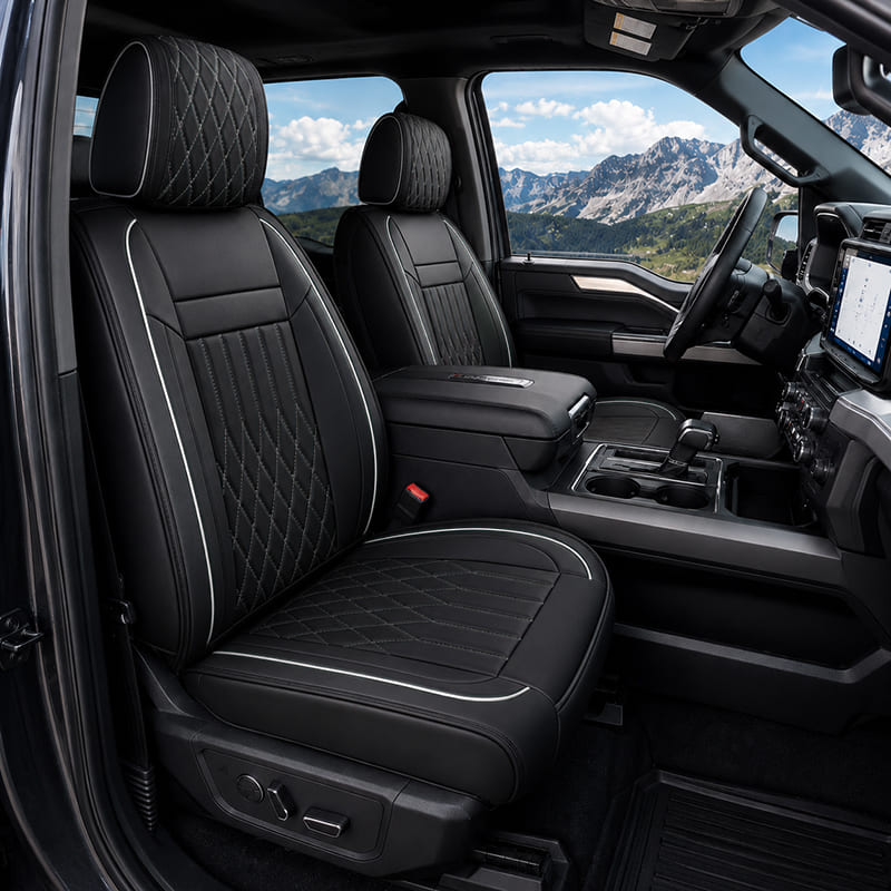 Custom For Ford F150 Car Seat Covers Full Set Compatible (2015-2026)