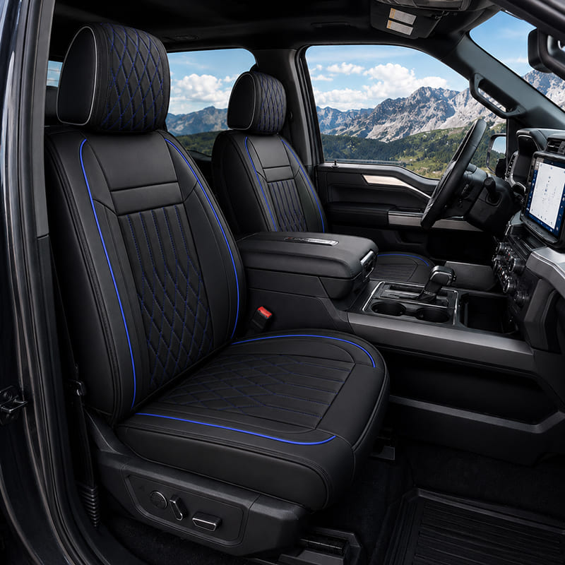 Custom For Ford F150 Car Seat Covers Full Set Compatible (2015-2026)