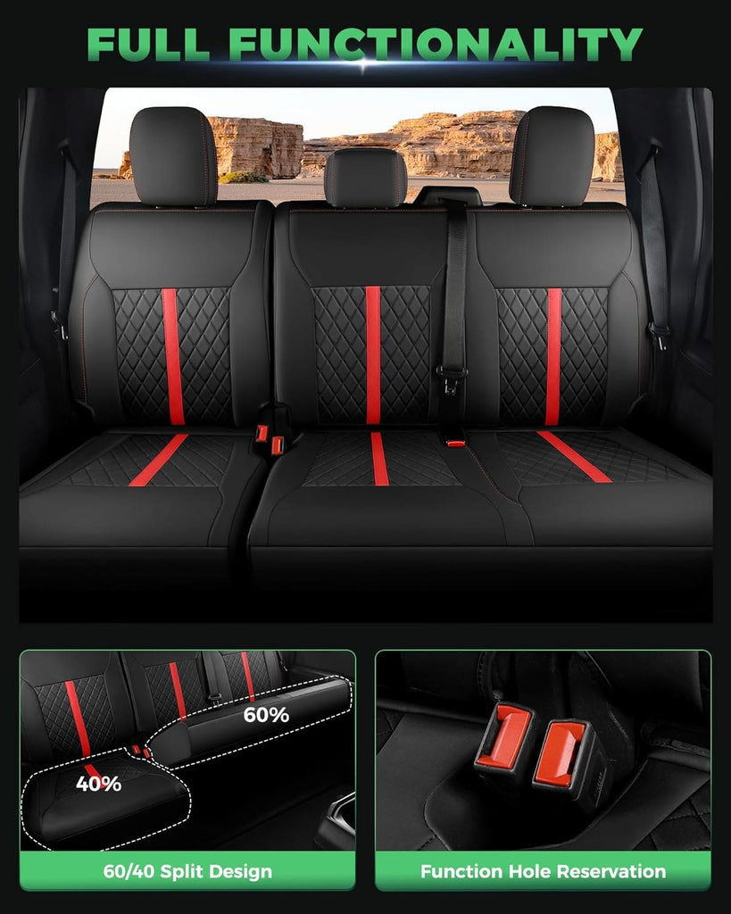 Custom Leather Seat Covers for Ford F-150 (2015–2026) and F-250 F-350 F-450 XL XLT (2017–2026)