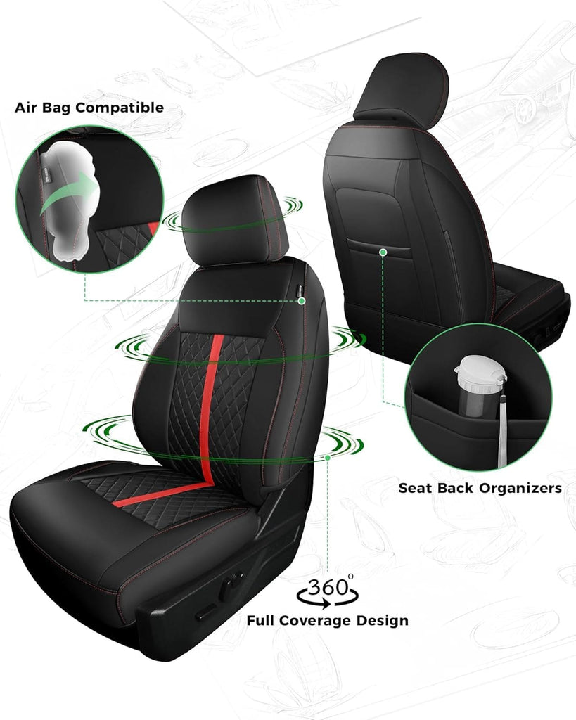 Custom Leather Seat Covers for Ford F-150 (2015–2026) and F-250 F-350 F-450 XL XLT (2017–2026)