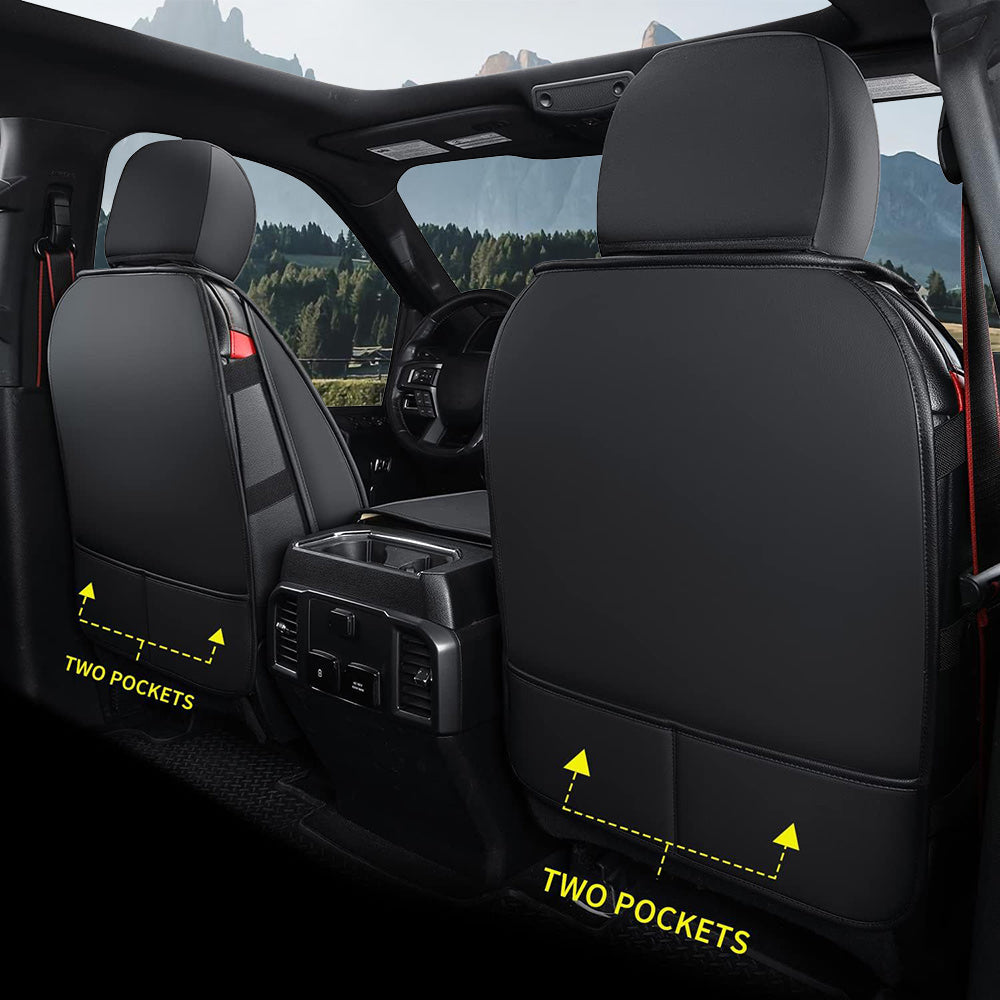 Custom Luxury Faux Leather Car Seat Cover Fits Ford F150 (2015-2023), F250, F350, F450(2017-2023)