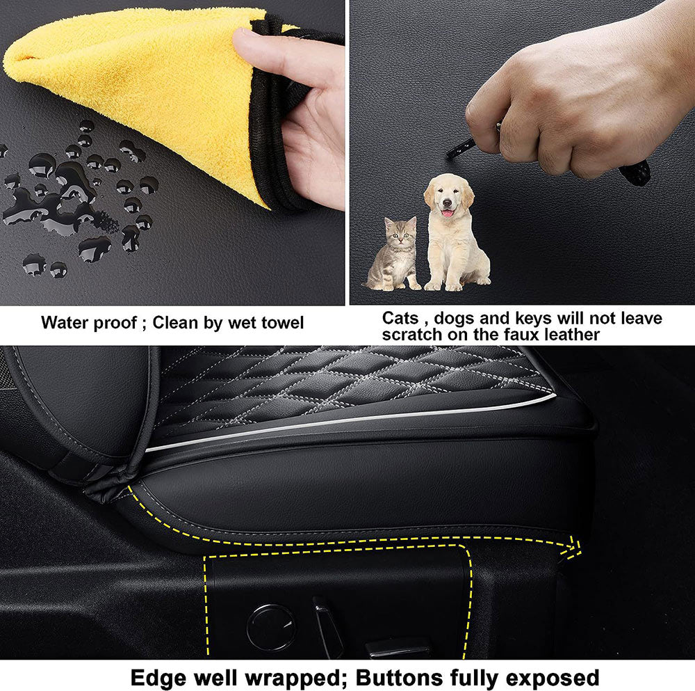 Custom Luxury Faux Leather Car Seat Cover Fits Ford F150 (2015-2023), F250, F350, F450(2017-2023)