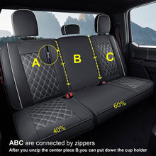 Load image into Gallery viewer, Custom Luxury Faux Leather Car Seat Cover Fits Ford F150 (2015-2023), F250, F350, F450(2017-2023)