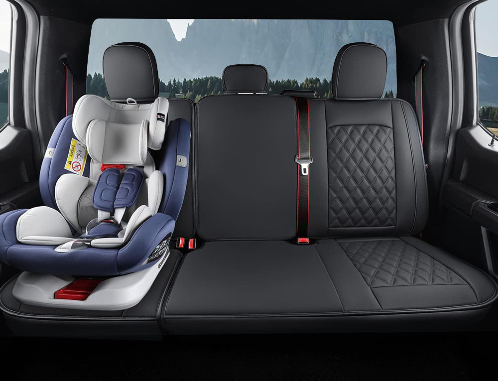 Custom Luxury Faux Leather Car Seat Cover Fits Ford F150 (2015-2023), F250, F350, F450(2017-2023)