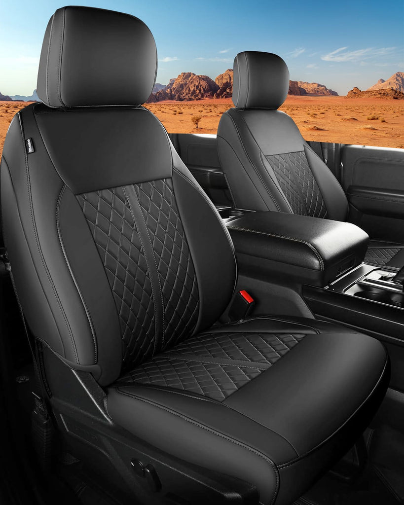 Custom Leather Seat Covers for Ford F-150 (2015–2026) and F-250 F-350 F-450 XL XLT (2017–2026)