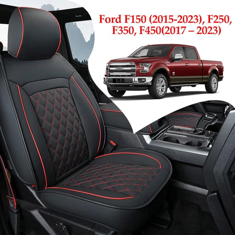 Luxury Leather Car Seat Cover Fits Ford F150 (2015-2023), F250, F350 ...