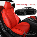 Amancarport Special Leather Car Seat Covers Full Set For Ford Mustang Coupe Hardtop (2015-2024)