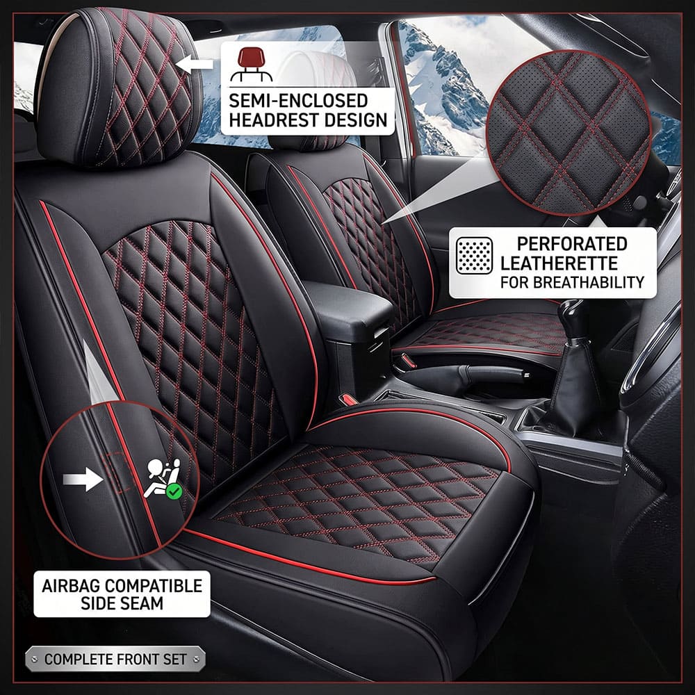 Custom Fit Ford Maverick(2022-2026) Leather Car Seat Covers Full Set