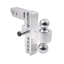 Load image into Gallery viewer, Adjustable drop trailer hitch mount with 2” and 2-5/16” ball