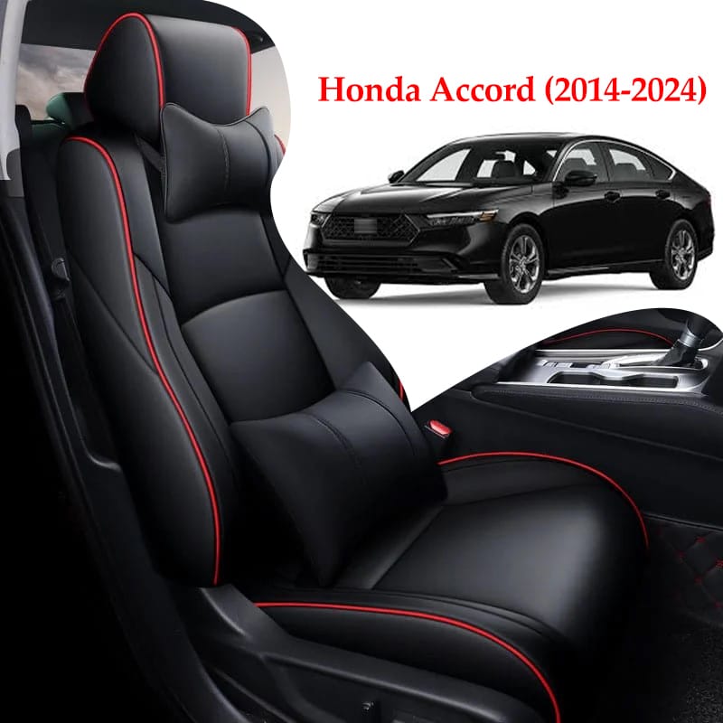 Custom Leather Car Seat Cover Full Set For Honda Accord(2014-2024)