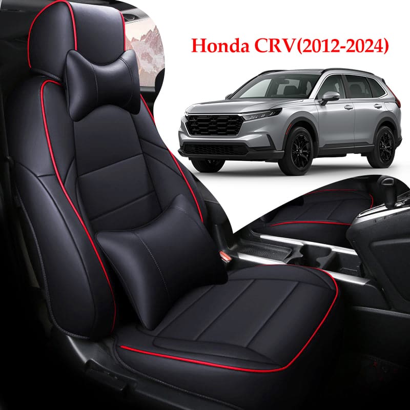 Custom Leather Car Seat Cover Full Set For Honda CRV(2012-2024)