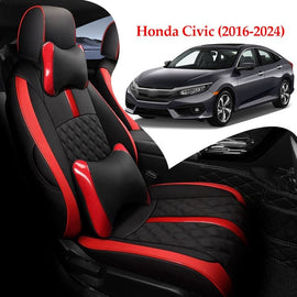 Custom Luxury Leather Car Seat Cover Full Set Special For Honda Civic (2016-2025)