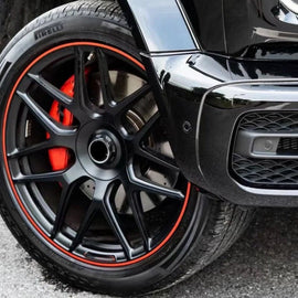 Forged wheels 21, 22 inches suitable for Mercedes-Benz G500, G63  Black with Red Lip Wheels(1PC)