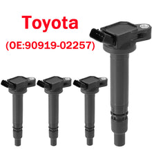 Load image into Gallery viewer, 90919-02257 Ignition Coil 4 Pack for Toyota &amp; Lexus – Direct Fit Replacement, Fix Misfire &amp; Restore Engine Power