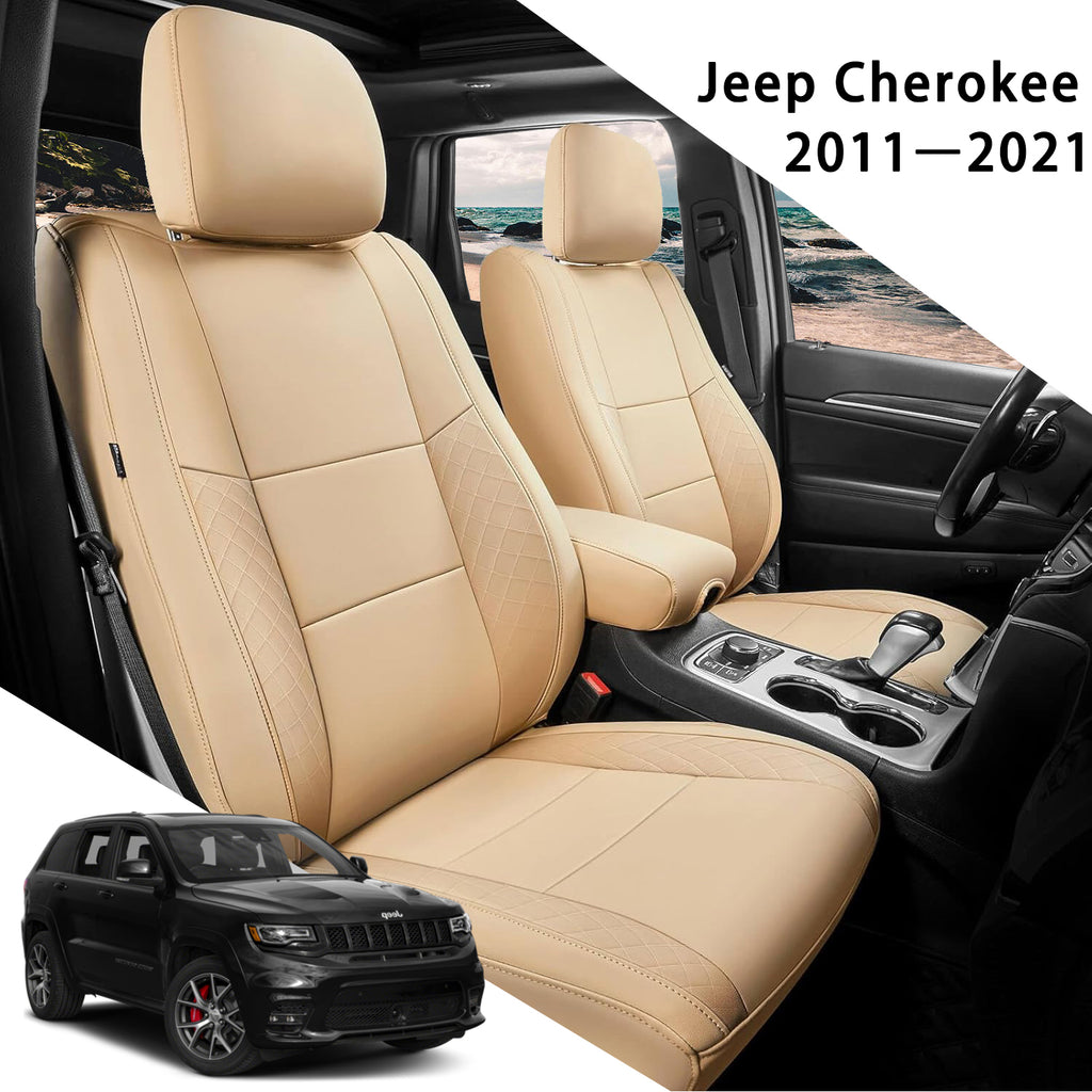Jeep Grand Cherokee (2011–2021) Luxury Leather Seat Covers – Custom Fit Waterproof Full Set