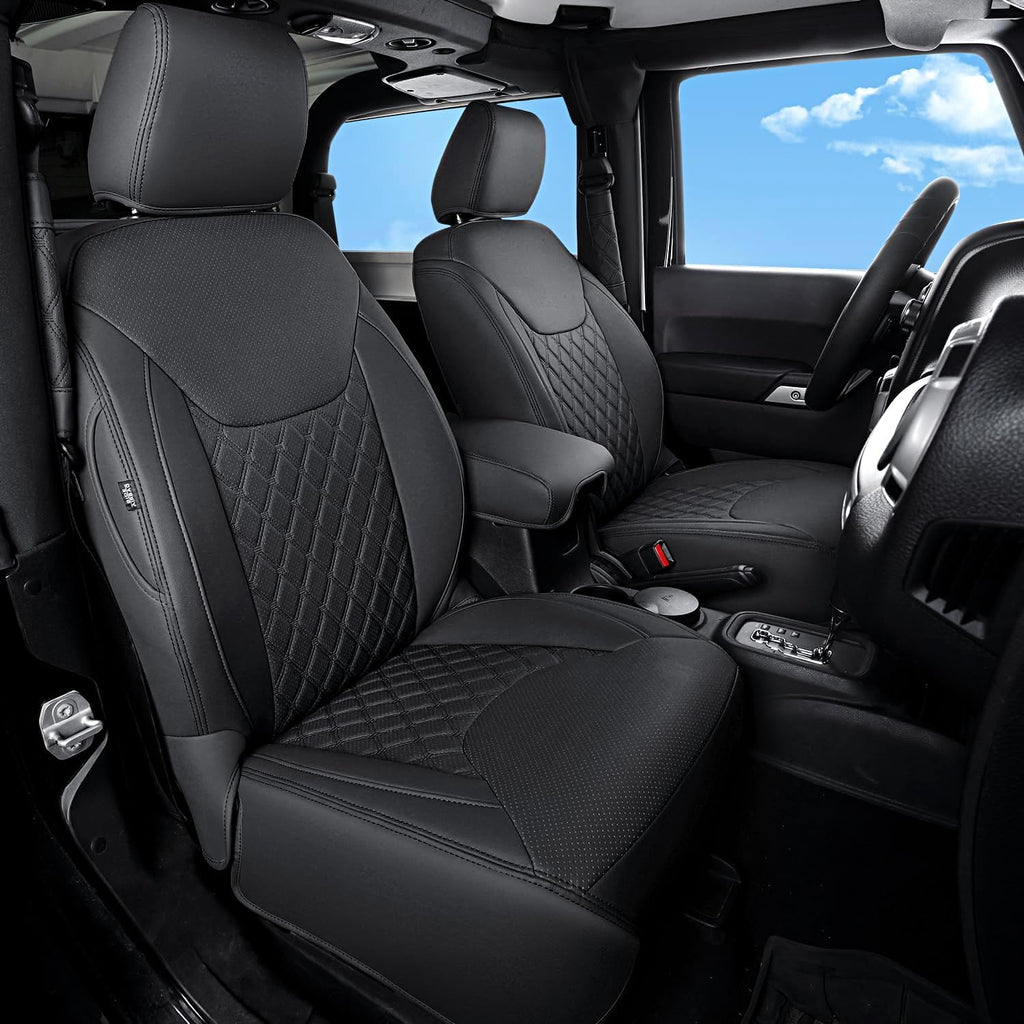 Custom Nappa Leather Car Seat Covers Full Set Special for Jeep Wrangler (2007-2024)