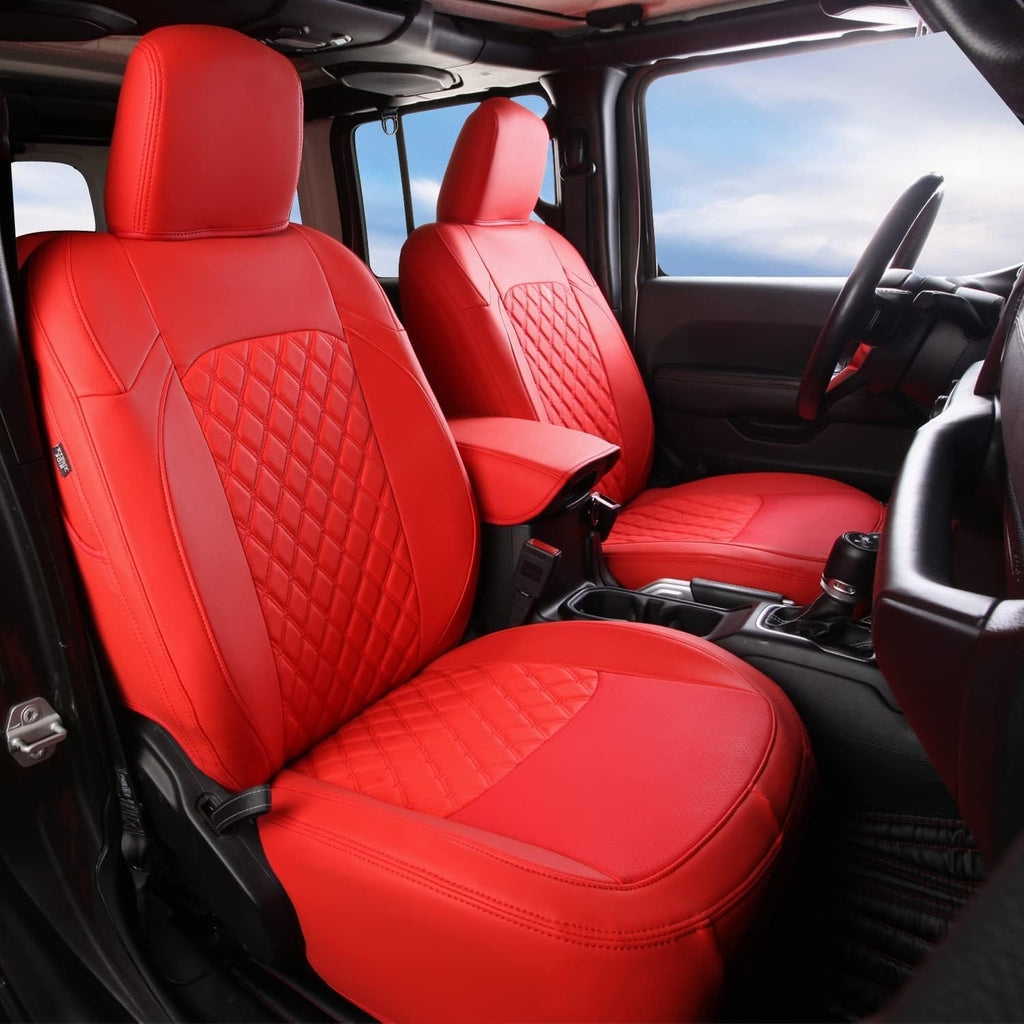 Custom Nappa Leather Car Seat Covers Full Set Special for Jeep Wrangler (2007-2024)