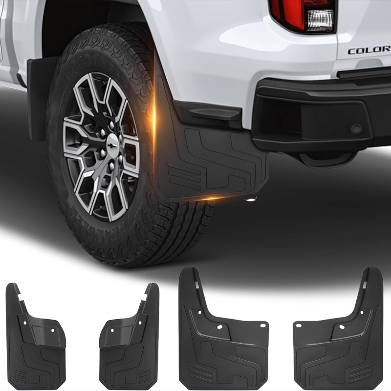 Amancarport® Mud Flaps for 2023-2025 Chevrolet Colorado - 4PCS Front & Rear Wheel Splash Guards