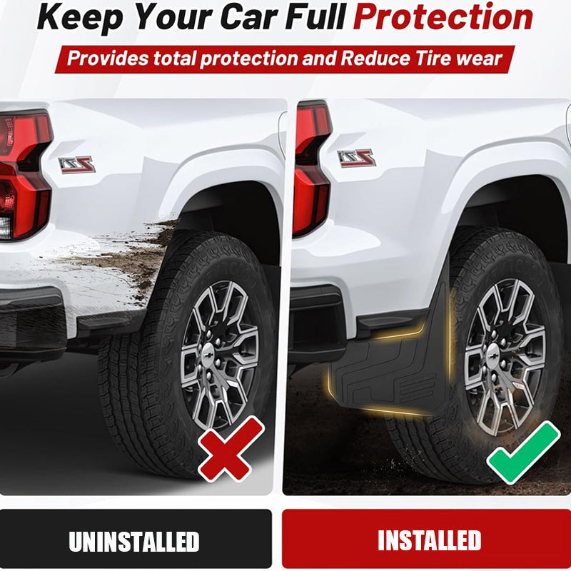 Amancarport® Mud Flaps for 2023-2025 Chevrolet Colorado - 4PCS Front & Rear Wheel Splash Guards