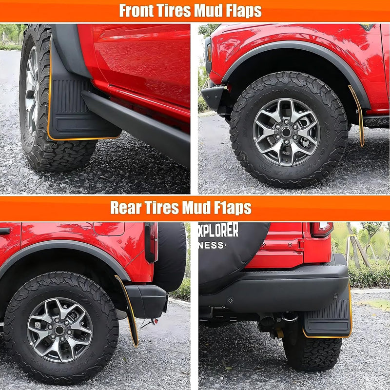 Amancarport® Mud Flaps for Ford Bronco & Bronco Sport (2021–2024) – Front & Rear Splash Guards