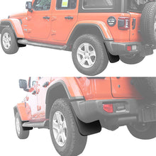 Load image into Gallery viewer, Mud Flaps for 2018-2024 Jeep Wrangler JL, 4PCS Front &amp; Rear Splash Guards