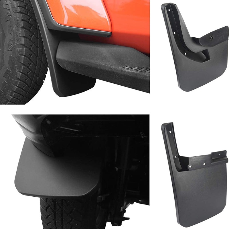 Mud Flaps for 2018-2024 Jeep Wrangler JL, 4PCS Front & Rear Splash Guards
