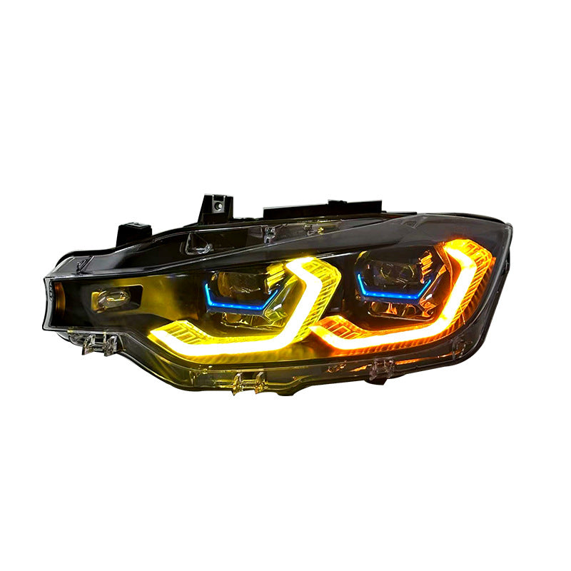 For BMW 3 Series F30 (2013–2018) Laser LED Headlights with Switchable Yellow/White DRL