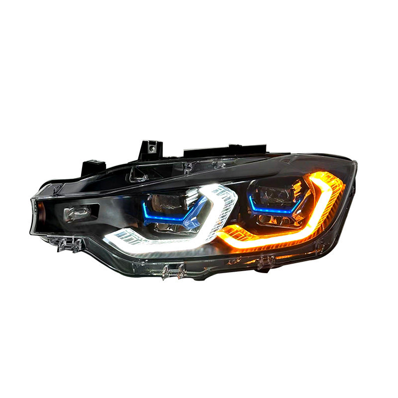 For BMW 3 Series F30 (2013–2018) Laser LED Headlights with Switchable Yellow/White DRL