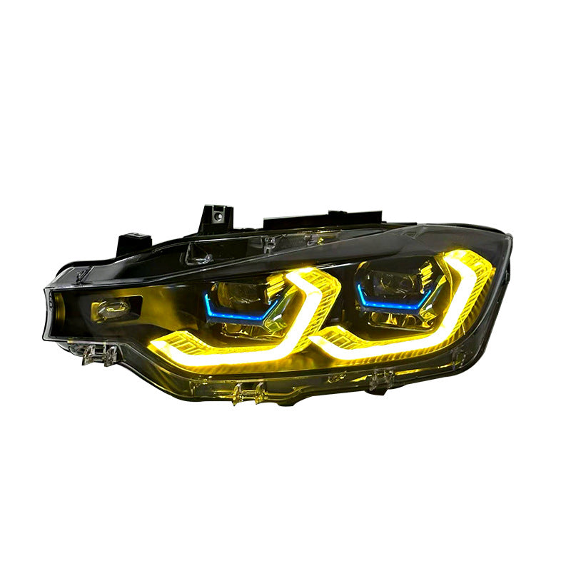 For BMW 3 Series F30 (2013–2018) Laser LED Headlights with Switchable Yellow/White DRL