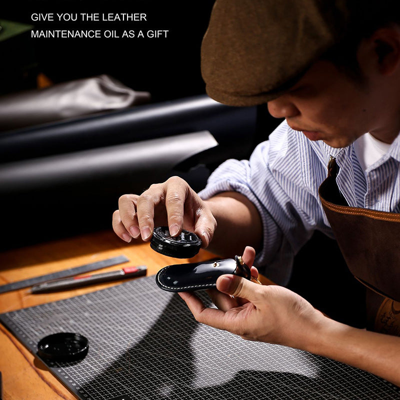 High-Quality Leather Car Key Cover, Suitable for BMW 5 Series, 7 Series, and Other Models