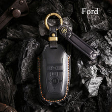 Load image into Gallery viewer, Genuine Leather Key Fob Cover for Ford (3-5 Buttons)