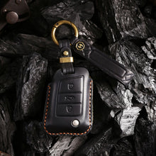 Load image into Gallery viewer, Vintage Handmade Luxury Leather Key Fob For All Volkswagen Models