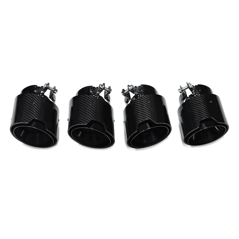 Carbon Fiber Tailpipe With Net Exhaust Tips For BMW X3M X4M M2 M3 M4 - F97 F98 G87 G80 G82 G83