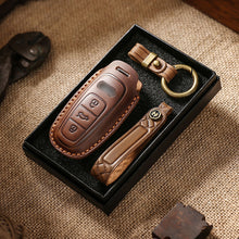 Load image into Gallery viewer, Genuine Leather Key Fob Cover for Audi